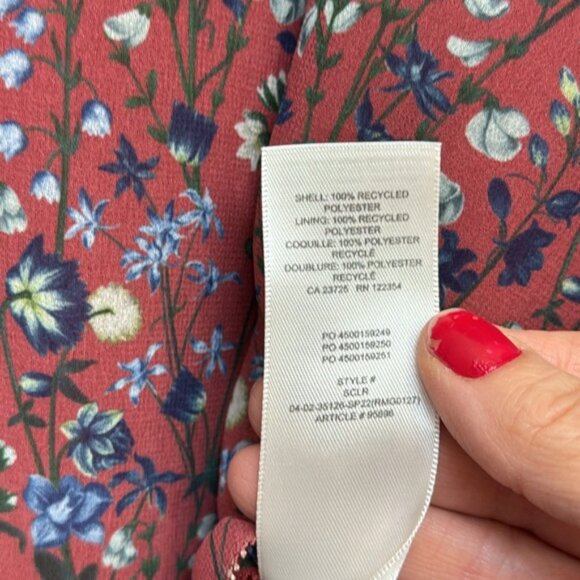 Aritzia Wilfred Floral Sleeveless Chanson Blouse Size M - Picture 8 of 9